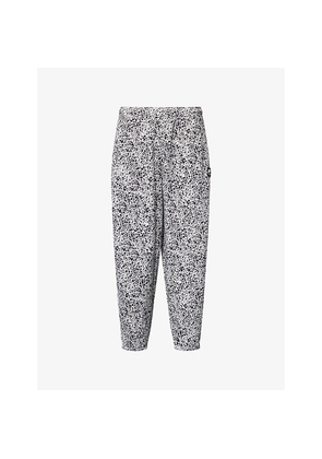 Mens Nike Air Graphic-Print Straight-Leg Woven Trousers