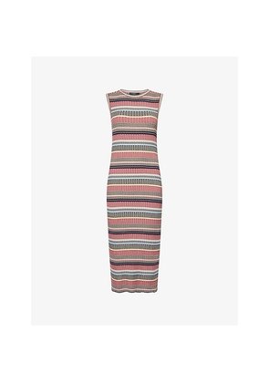 Womens Weekend Max Mara Striped Sleeveless Stretch-Knit Maxi Dress
