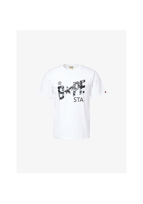Mens A Bathing Ape Bape Sta Camo-Logo Cotton-Jersey T-Shirt