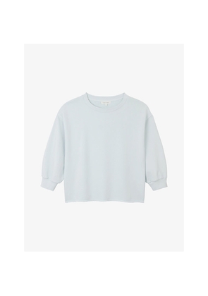 Womens The White Company Balloon-Sleeve Relaxed-Fit Cotton Sweatshirt