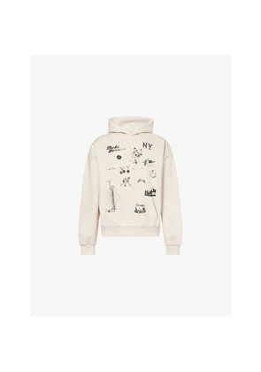 Mens Duke & Dexter Ny Sketch Printed Cotton-Jersey Hoodie