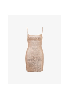 Womens House of CB The Body Bandage Woven Mini Dress