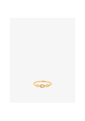 Astrid & Miyu Link Hardware 18ct Yellow Gold-Plated Sterling-Silver Ring