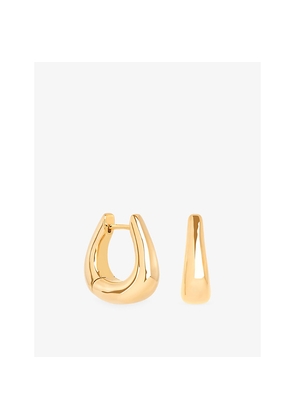 Astrid & Miyu Horseshoe Medium 18ct Yellow Gold-Plated Brass Hoop Earrings