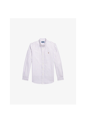 Mens Polo Ralph Lauren Slim-Fit Striped Oxford Cotton Shirt