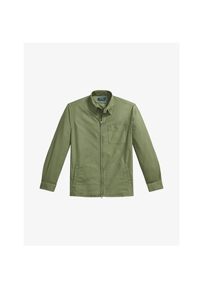 Mens Polo Ralph Lauren Garment-Dyed Oxford Cotton Overshirt