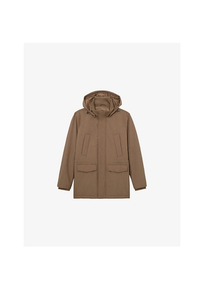 Mens Reiss Lord Hooded Zip-Through Padded Woven Coat