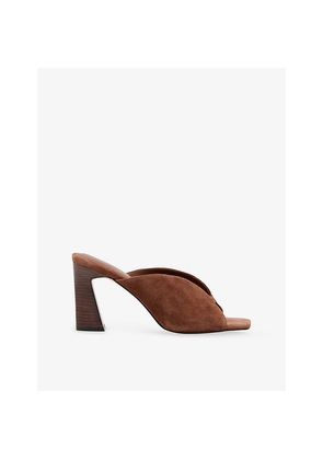 Womens Reiss Tiffany Suede Heeled Sandals