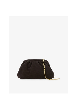 Womens Reiss Mia Suede Pouch Clutch Bag