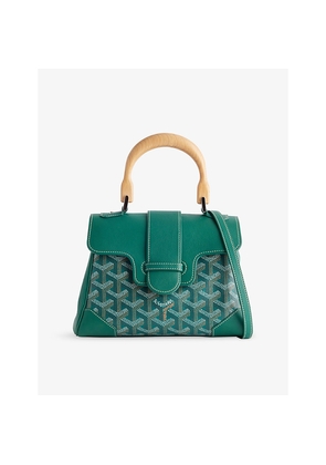 Womens Reselfridges Pre-Loved Goyard Saigon Coated-Canvas Top-Handle Bag