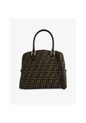 Womens Reselfridges Pre-Loved Fendi Zucca Canvas Satchel Bag