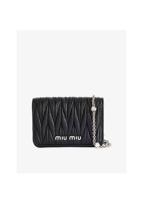 Womens Reselfridges Pre-Loved Miu Miu Delice Mini Matelasse Leather Cross-Body Bag