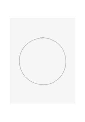 Womens Monica Vinader Textured Link Sterling-Silver Chain Necklace
