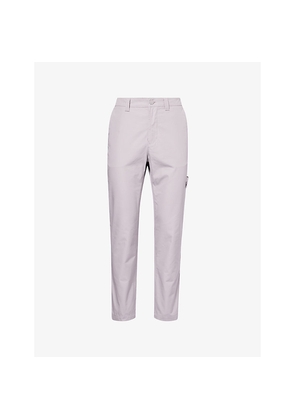Mens Stone Island Weatherproof Brand-Patch Cotton Cargo Trousers