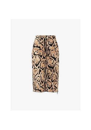 Womens Stella Mccartney Cloud Leopard Knitted Midi Skirt
