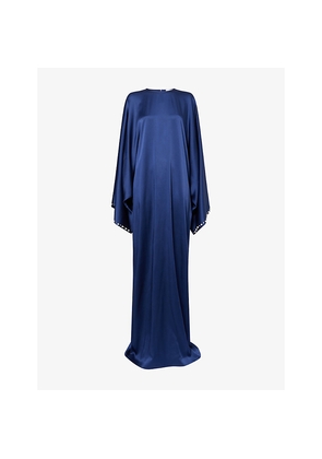 Womens Stella Mccartney Pearl-Embellished Satin Maxi Dress
