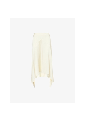 Womens Stella Mccartney Asymmetric Midi Satin Skirt