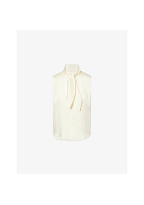 Womens Stella Mccartney Tie-Neck Sleeveless Satin Top