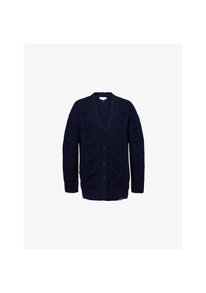 Womens Stella Mccartney Relaxed-Fit Chain Wool Cardigan