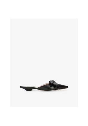 Womens Valentino Garavani Bowow Leather Mules