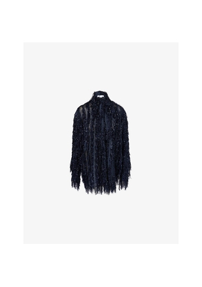 Womens Stella Mccartney Lurex Tinsel Chiffon Shirt