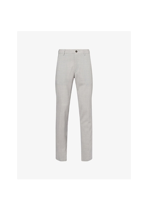Mens Eleventy Flat Front Wool Chino Trousers
