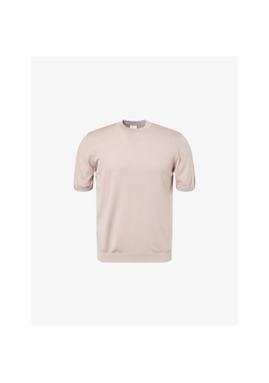 Mens Eleventy Sea Island Knitted Cotton T-Shirt