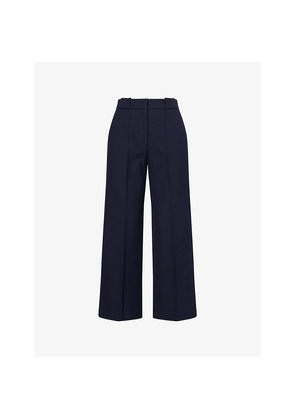 Womens Me And Em Straight-Leg Cropped Cotton Trousers