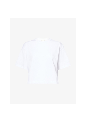 Womens Me And Em Cropped Relaxed-Fit Cotton T-Shirt