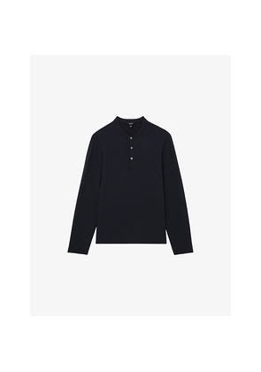 Mens Reiss Salvator Henley-Neck Woven Shirt