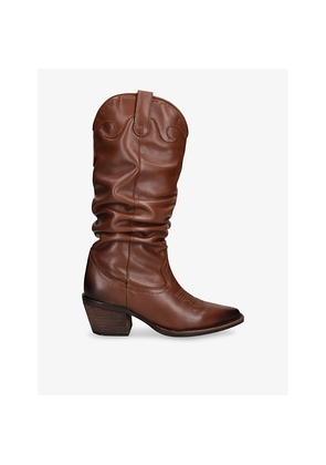 Womens Steve Madden Stage 247 Leather Heeled Knee-High Boots