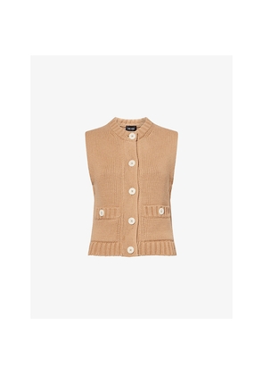 Womens Me And Em Sleeveless Knitted Cotton Vest