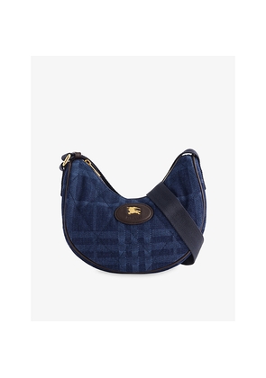 Womens Burberry Horseshoe Woven Cross-Body Bag