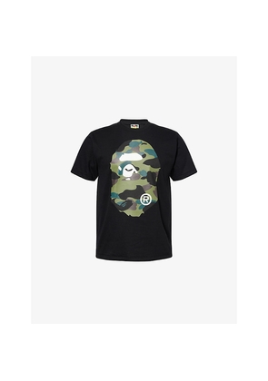 Mens A Bathing Ape Camo-Print Big Ape Cotton T-Shirt