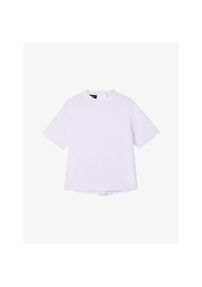 Womens Whistles Relaxed-Fit Buckle-Embellished Cotton-Jersey T-Shirt