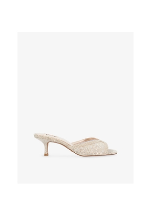 Womens Dune Milo Woven Heeled Mules