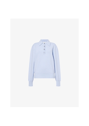 Womens Rohe Frames Long-Sleeve Knitted Wool-Blend Polo Top