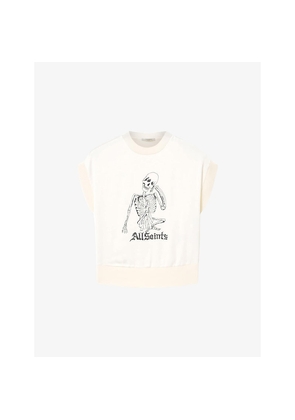 Womens Allsaints Terra Graphic-Print Knitted T-Shirt