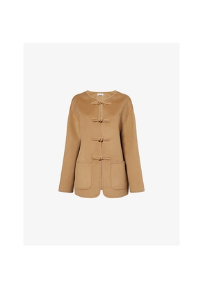 Womens Rohe Frames Round-Neck Patch-Pocket Wool-And-Cashmere Jacket