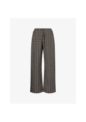 Womens Rohe Frames Checked Cotton Trousers