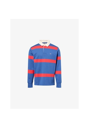 Mens Gant Striped Rugby Cotton Polo Shirt
