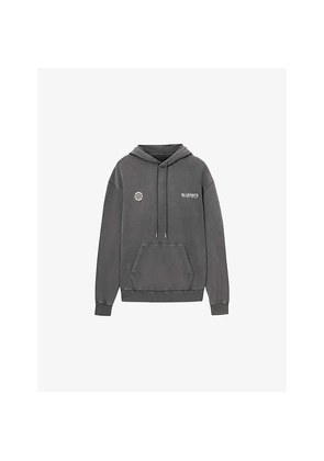 Mens Allsaints Emblem Graphic Cotton-Jersey Hoody