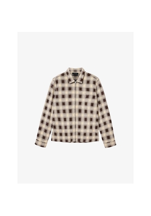 Mens Allsaints Krater Check-Print Woven Shirt