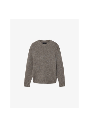 Mens Allsaints Saku Crewneck Wool-Blend Jumper