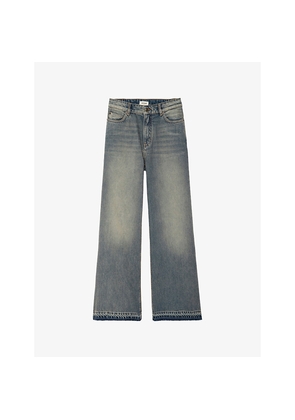 Womens Zadig&Voltaire Eli Wide-Leg Mid-Rise Jeans