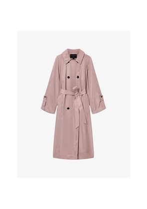 Womens Allsaints Lizie Relaxed-Fit Woven Trench Coat