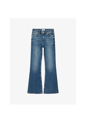 Womens Allsaints Maisie Flared-Leg High-Rise Stretch Cotton-Blend Jeans