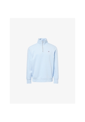 Mens Gant Shield Embroidered-Logo Cotton-Blend Sweatshirt