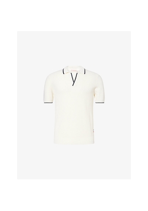 Mens Orlebar Brown Horton Stripe-Trim Wool Polo Shirt