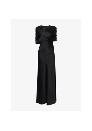 Womens Stella Mccartney Draped Cape Satin Gown
